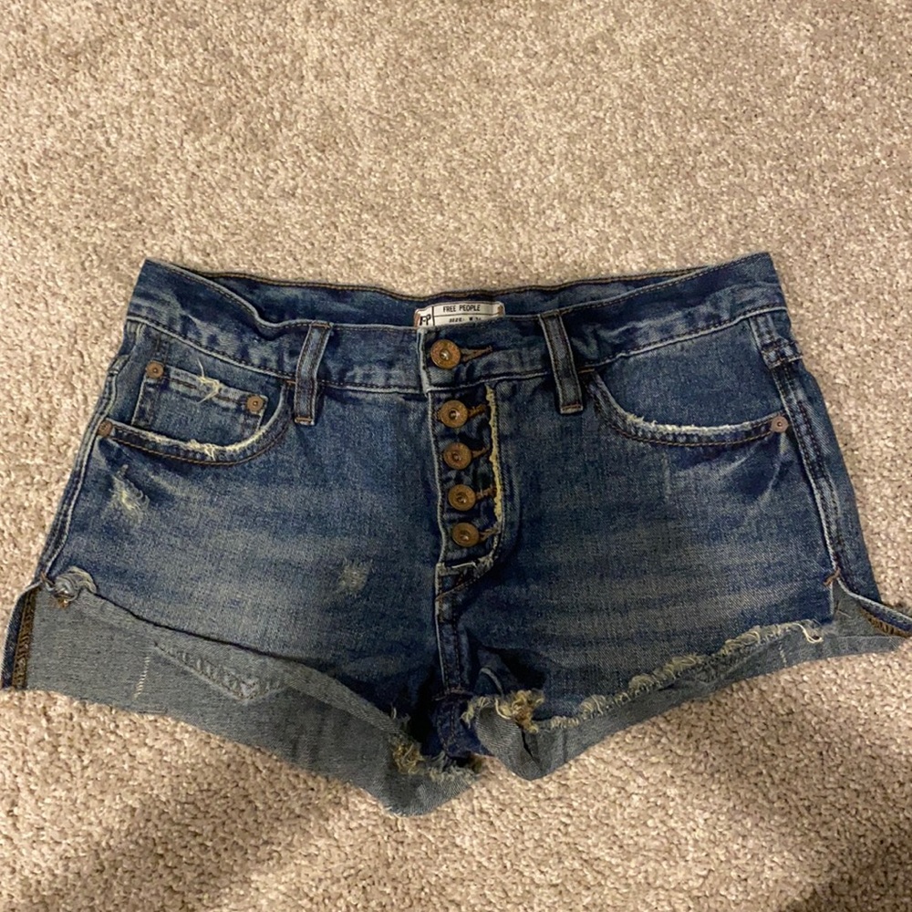 Cut off denim shorts